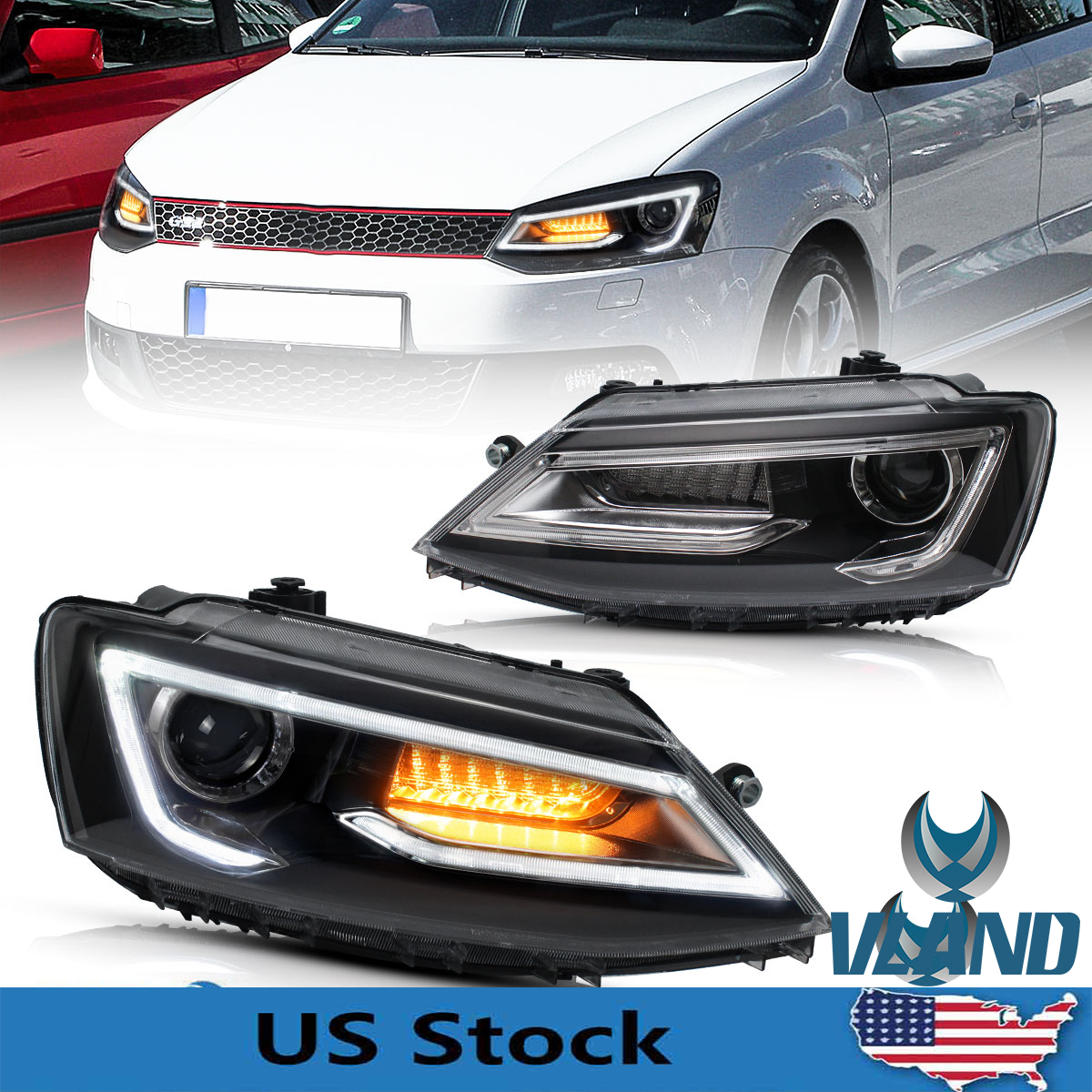 Volkswagen Jetta Gli Right Headlamp Assembly Led Projector My XXX Hot